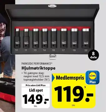 Lidl PARKSIDE PERFORMANCE® Hjulmøtriktoppe tilbud