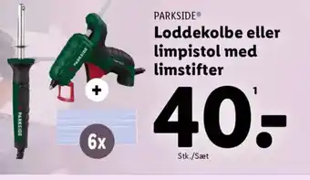 Lidl PARKSIDE® Loddekolbe eller limpistol med limstifter tilbud