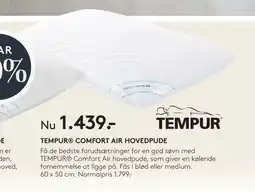 SENG TEMPUR COMFORT AIR HOVEDPUDE tilbud