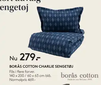 SENG BORÅS COTTON CHARLIE SENGETØJ tilbud