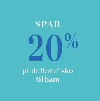 Salling SPAR 20% på de fleste sko til ham tilbud