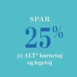 Salling SPAR 25% på ALT børnetøj og legetøj tilbud