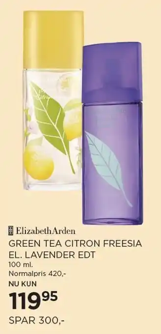 Salling GREEN TEA CITRON FRESSIA EL. LAVENDER EDT 100 ml tilbud