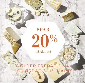 Salling SPAR 20% på ALT ost tilbud