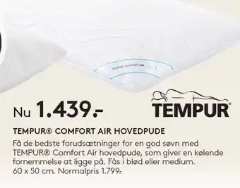 SengeSpecialisten TAMPUR COMFORT AIR HOVEDPUDE tilbud