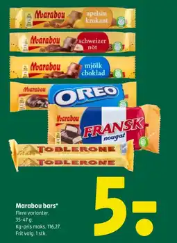 Coop 365 Marabou bars tilbud