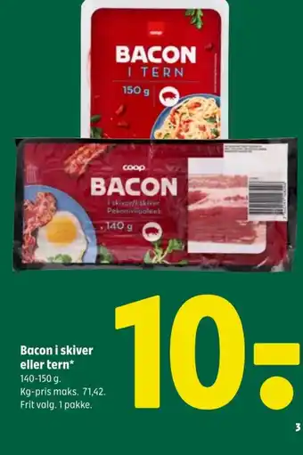 Coop 365 Bacon i skiver eller tern tilbud