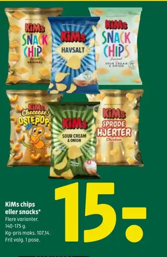 Coop 365 KIMS chips eller snacks tilbud