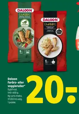 Coop 365 DALOON forårs- eller veggieruller tilbud