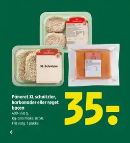 Coop 365 Paneret XL schnitzler, karbonader eller røget bacon tilbud