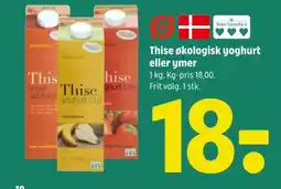 Coop 365 Thise økologisk yoghurt eller ymer tilbud