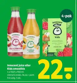 Coop 365 Innocent juice eller Kids smoothie tilbud