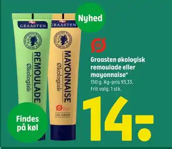 Coop 365 GRAASTEN økologisk remoulade eller mayonnaise tilbud