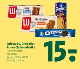 Coop 365 Café au LU, Oreo eller Prince Chokoladekiks tilbud