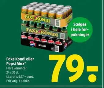 Coop 365 FAXE KONDI eller PEPSI Max tilbud