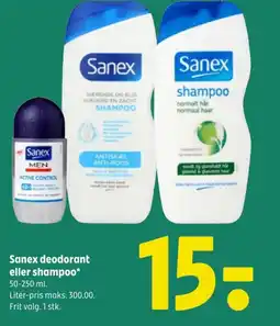 Coop 365 SANEX deodorant eller shampoo tilbud