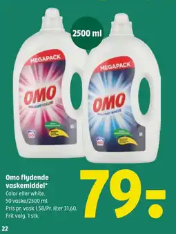 Coop 365 OMO flydende vaskemiddel tilbud