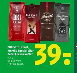 Coop 365 BKI Extra, Karat, Merrild Special eller Peter Larsen kaffe tilbud