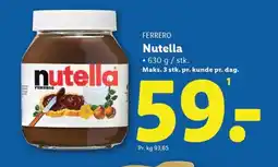 Lidl FERRERO nutella tilbud