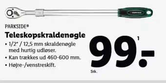 Lidl PARKSIDE® Teleskopskraldenøgle tilbud