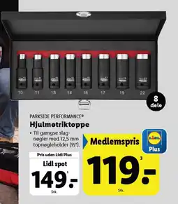 Lidl PARKSIDE PERFORMANCE® Hjulmøtriktoppe tilbud