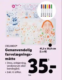 Lidl CRELANDO® Genanvendelig farvelægnings- måtte tilbud