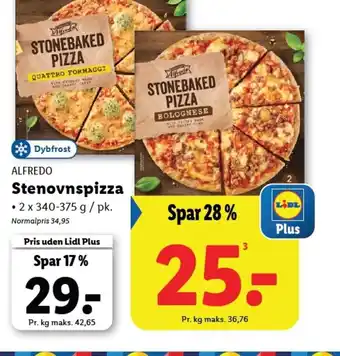 Lidl ALFREDO Stenovnspizza tilbud