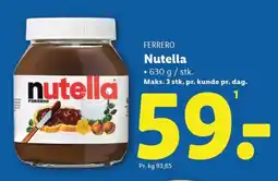 Lidl FERRERO Nutella tilbud