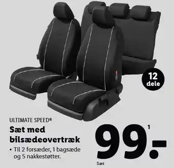 Lidl ULTIMATE SPEED Sæt med bilsædeovertræk tilbud