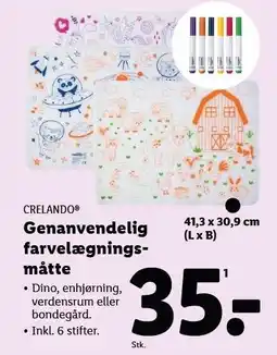 Lidl CRELANDO Genanvendelig farvelægningsmåtte tilbud