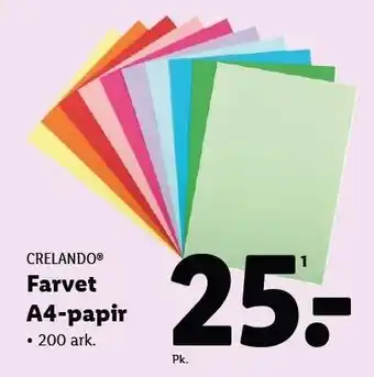 Lidl CRELANDO Farvet A4-papir tilbud