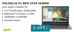 Tjdata Acer Aspire 3 Bærbar PC tilbud