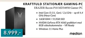 EDB Center ERAZER Recon P10 MD34950 Gamer PC tilbud