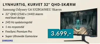 EDB Center Samsung Odyssey G6 S32BG650EU Skærm tilbud