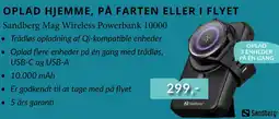 EDB Center Sandberg Mag Wireless Powerbank 10000 tilbud