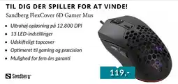 EDB Center Sandberg FlexCover 6D Gamer Mus tilbud