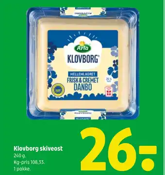 Coop 365 Klovborg skiveost tilbud