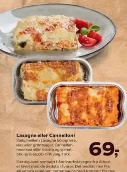 SuperBrugsen Lasagne eller Cannelloni tilbud