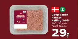 SuperBrugsen Coop dansk hakket kylling 3-6% tilbud