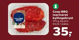 SuperBrugsen Coop BBQ marineret kyllingebryst tilbud