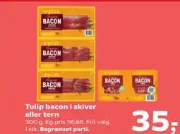 SuperBrugsen Tulip bacon i skiver eller tern tilbud