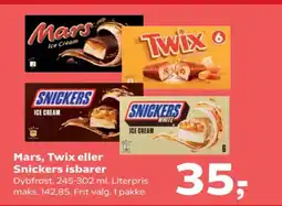 SuperBrugsen Mars, Twix eller Snickers isbarer tilbud