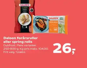 SuperBrugsen Daloon forårsruller eller spring rolls tilbud