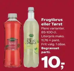 Frugtbrus eller Tørst Flere varianter. 85-100 cl.