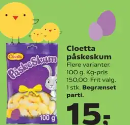 SuperBrugsen Cloetta påskeskum tilbud