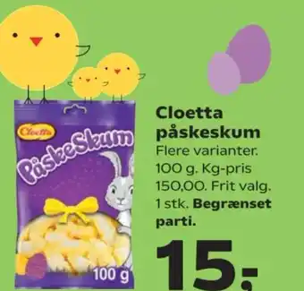 SuperBrugsen Cloetta påskeskum tilbud