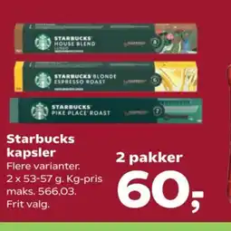 SuperBrugsen Starbucks kapsler tilbud