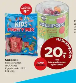 SuperBrugsen Coop slik tilbud