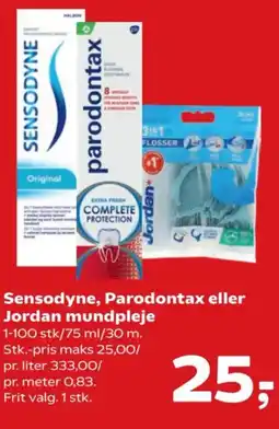 SuperBrugsen Sensodyne, Parodontax eller Jordan mundpleje tilbud