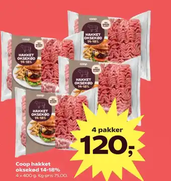 SuperBrugsen Coop hakket oksekød 14-18% tilbud